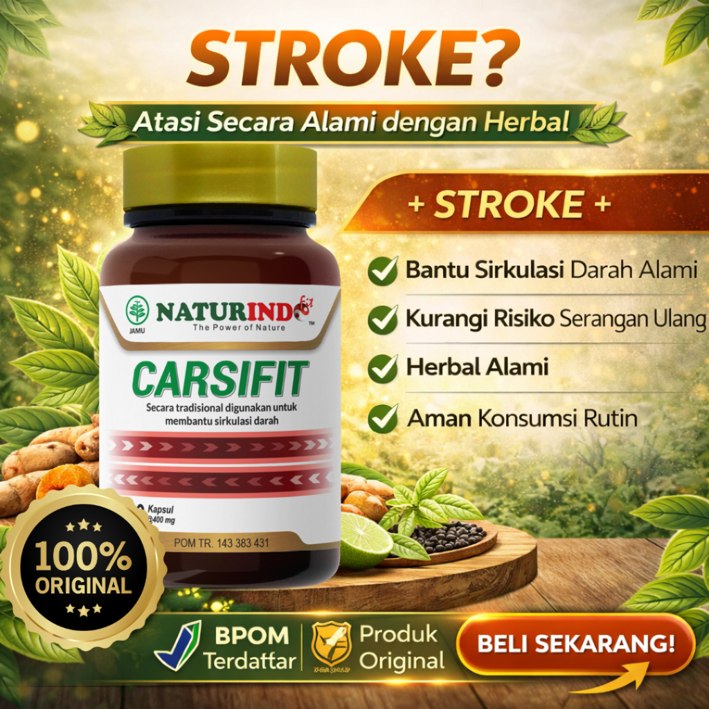 Obat Stroke Tangan Kaki Ringan Bell Palsy Struk Herbal Carsifit Naturindo