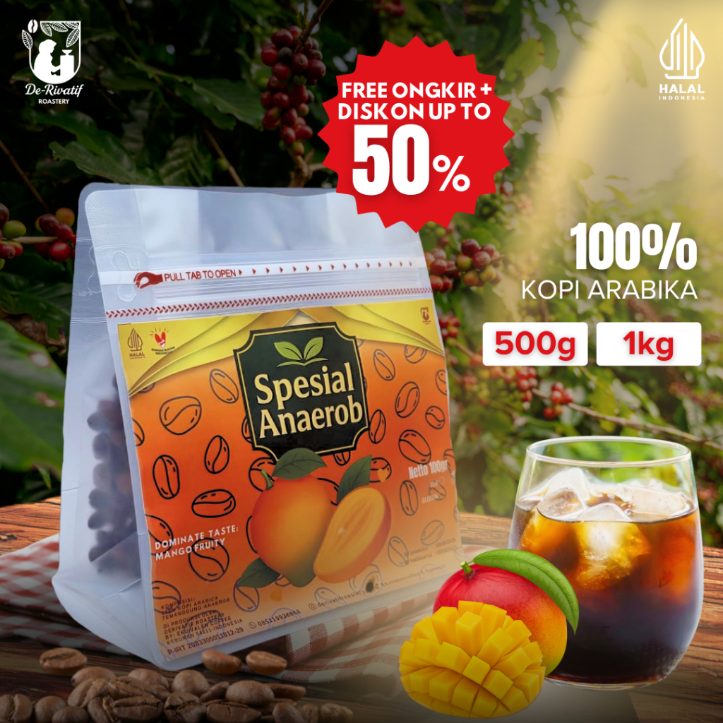 Spesial Anaerob Mango | Arabika | Kopi Fermentasi Buah Mangga | Fermentasi Buah Tropis | 500gr - 1kg