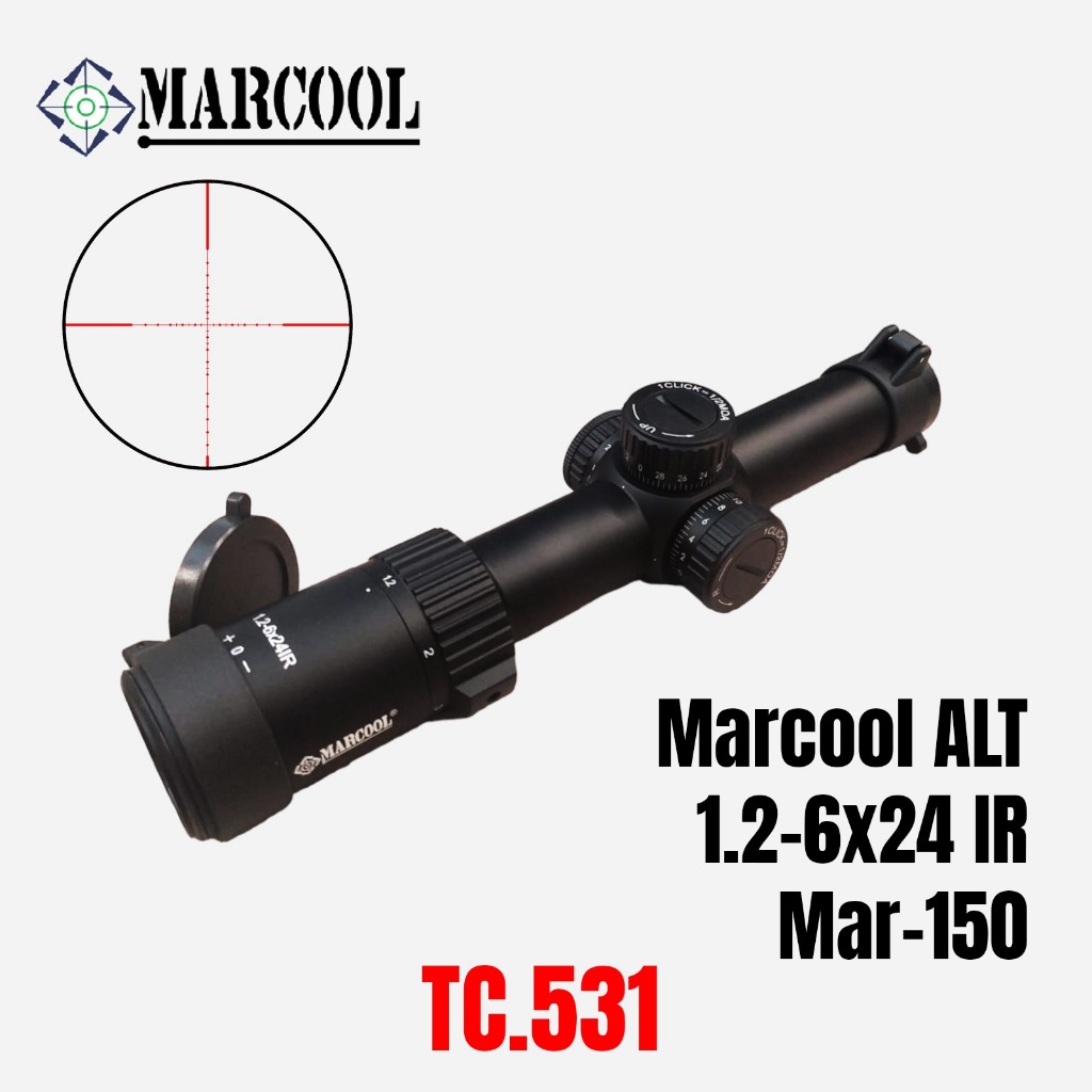 Teleskop Marcool Assailant 1.2-6x24 IR Reticle MAR-150 Lampu