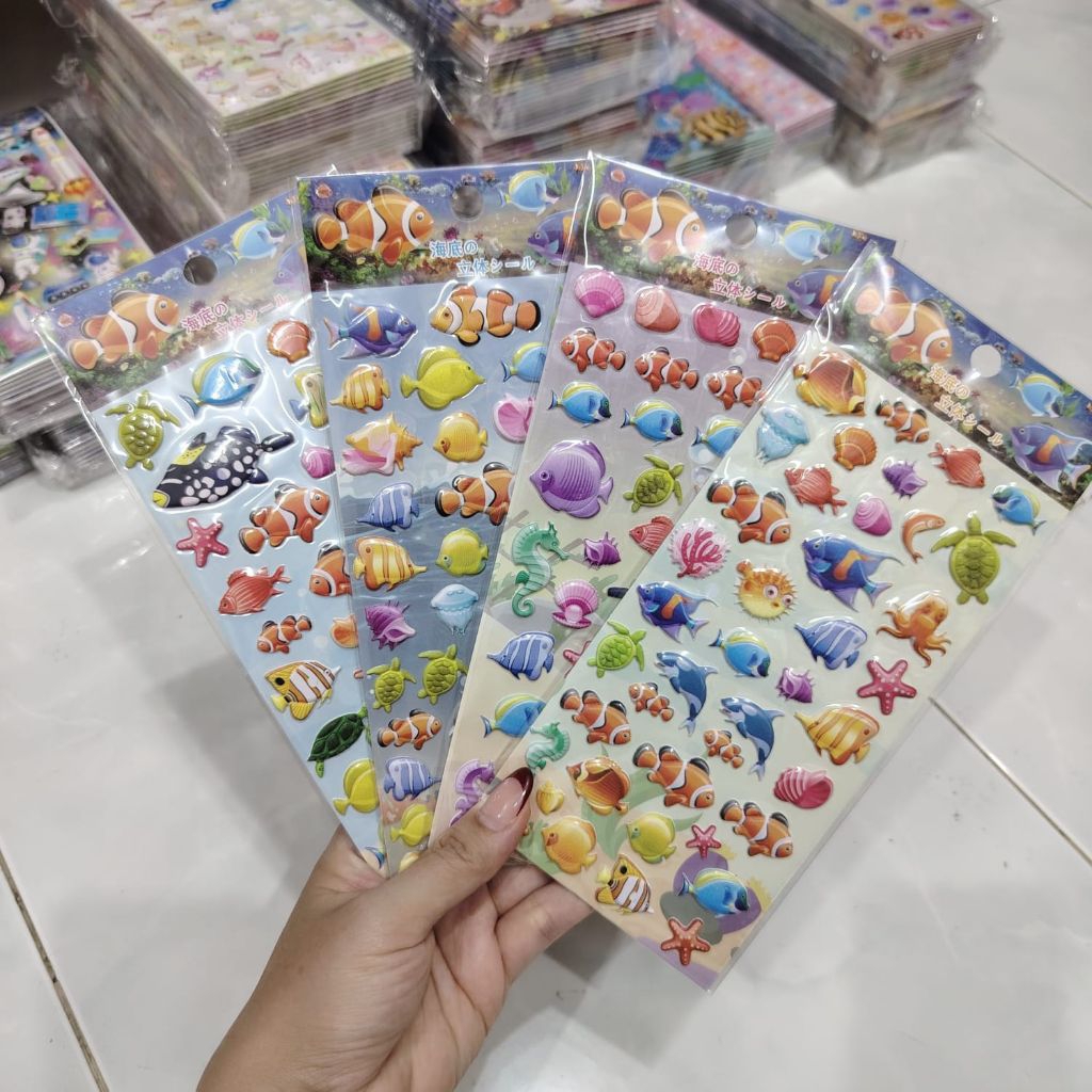 Stiker timbul ikan nemo/ Stiker fish nemo/Stiker ikan laut timbul