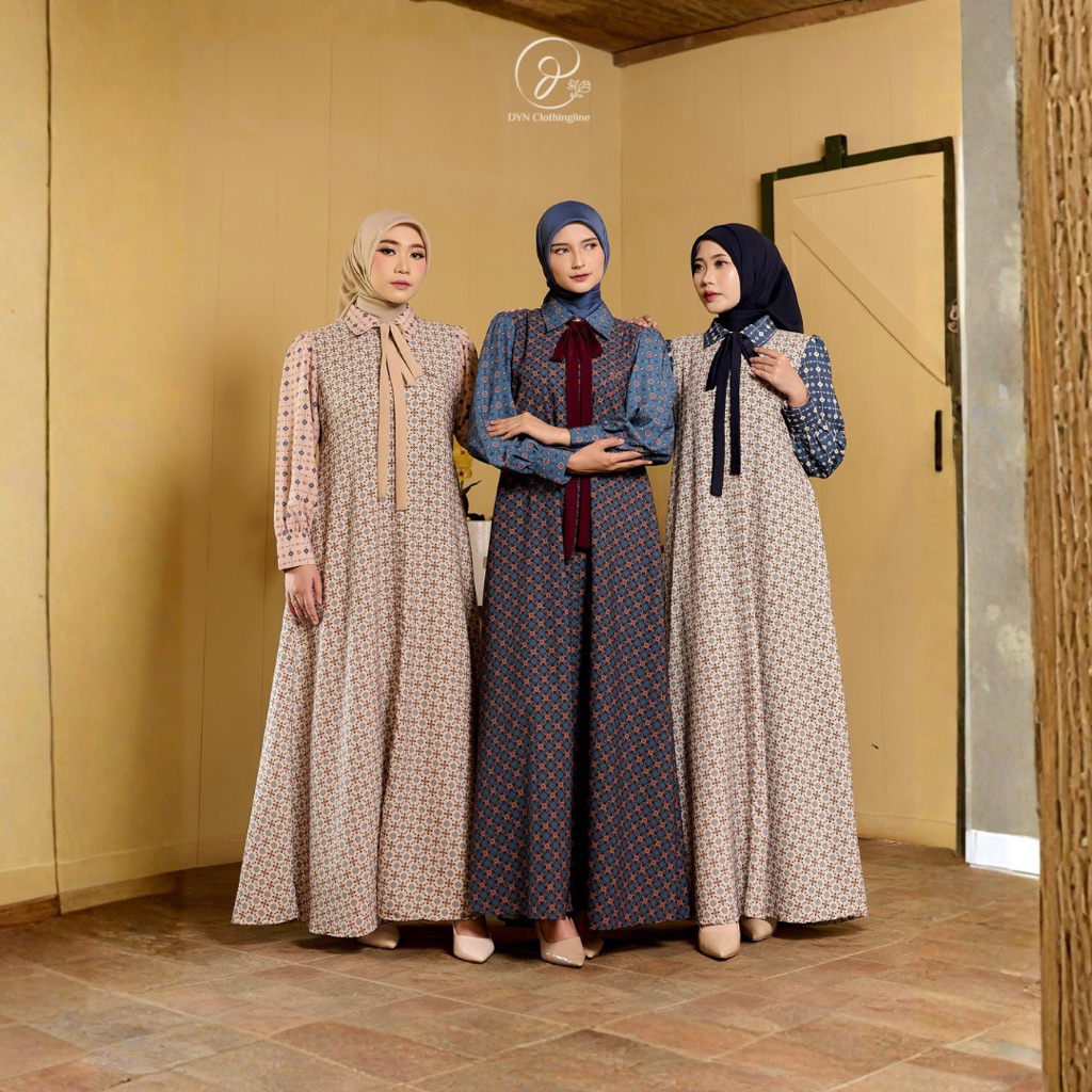 DYN CLOTHINGLINE | LOVISA DRESS | GAMIS MUSLIMAH MOTIF | GAMIS LEBARAN