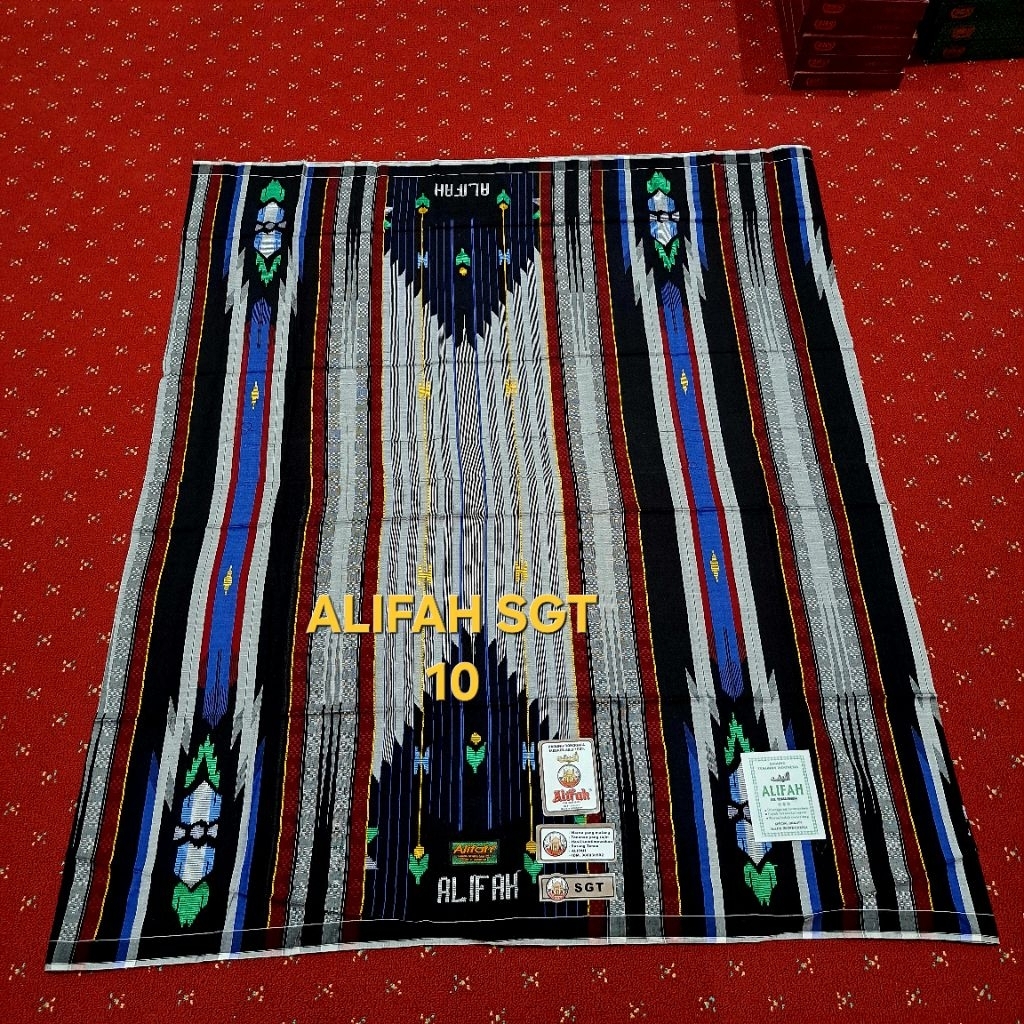 Sarung Tenun Alifah SGT bahan mesres motif Songket tenun tangan jahit tengah kualitas premium  Ukura