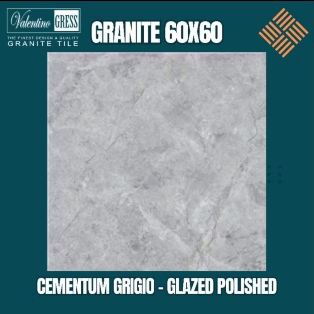 granit Valentino cementum grigio glossy 60x60 grade A