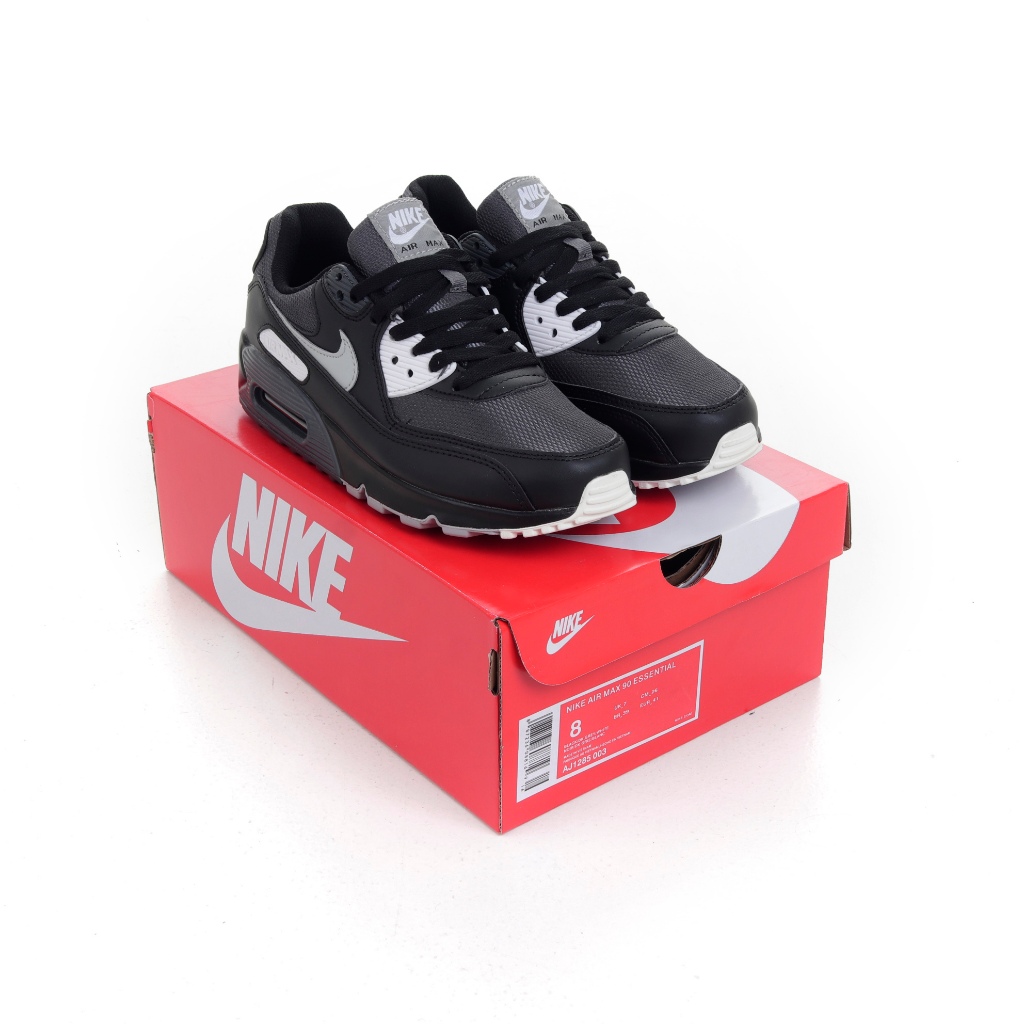 (VLTAVN) Sepatu Sneakers Nike Air Max 90 Essential Black Wolf Grey