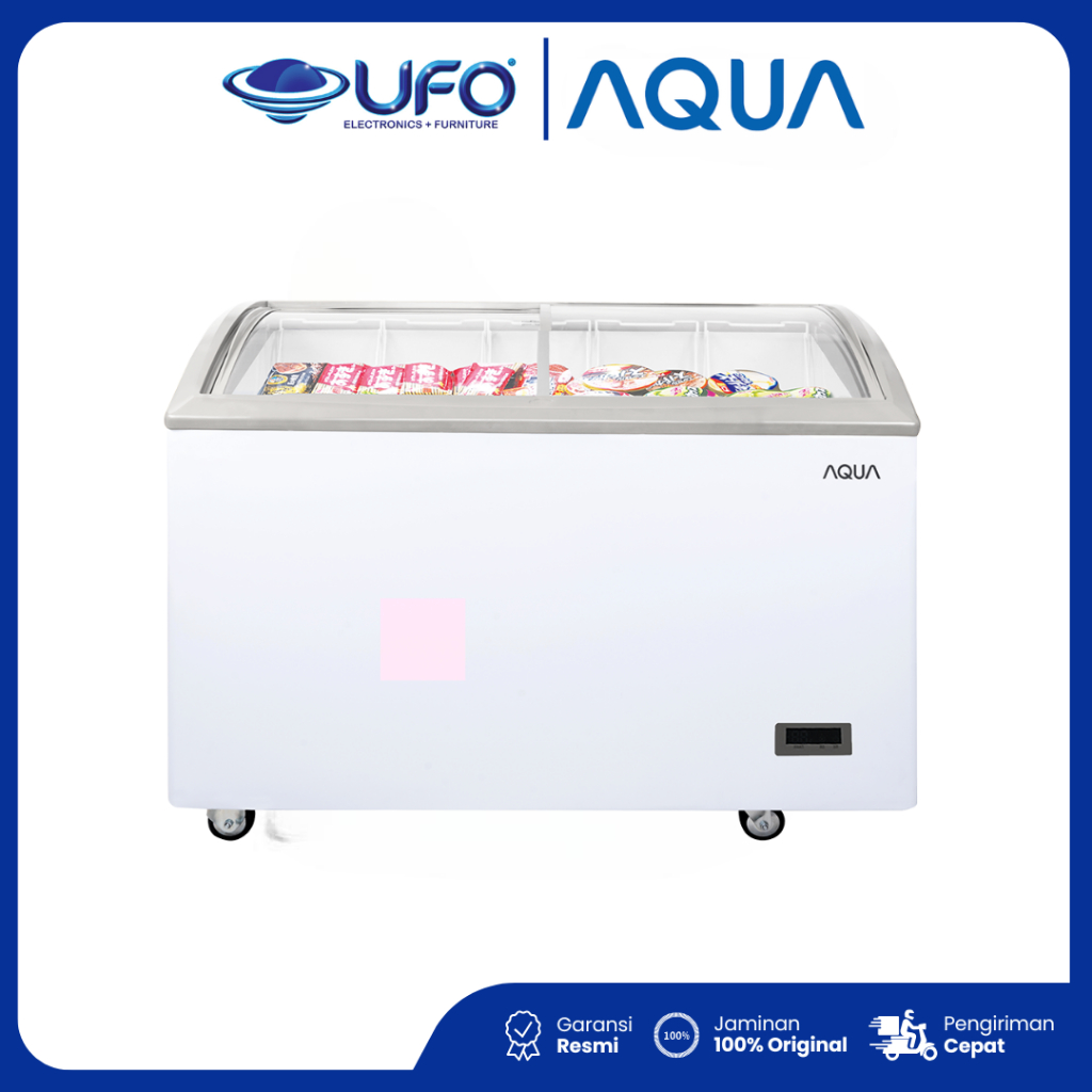 AQUA Chest Freezer Box Sliding Glass 332 Liter - AQF332SD