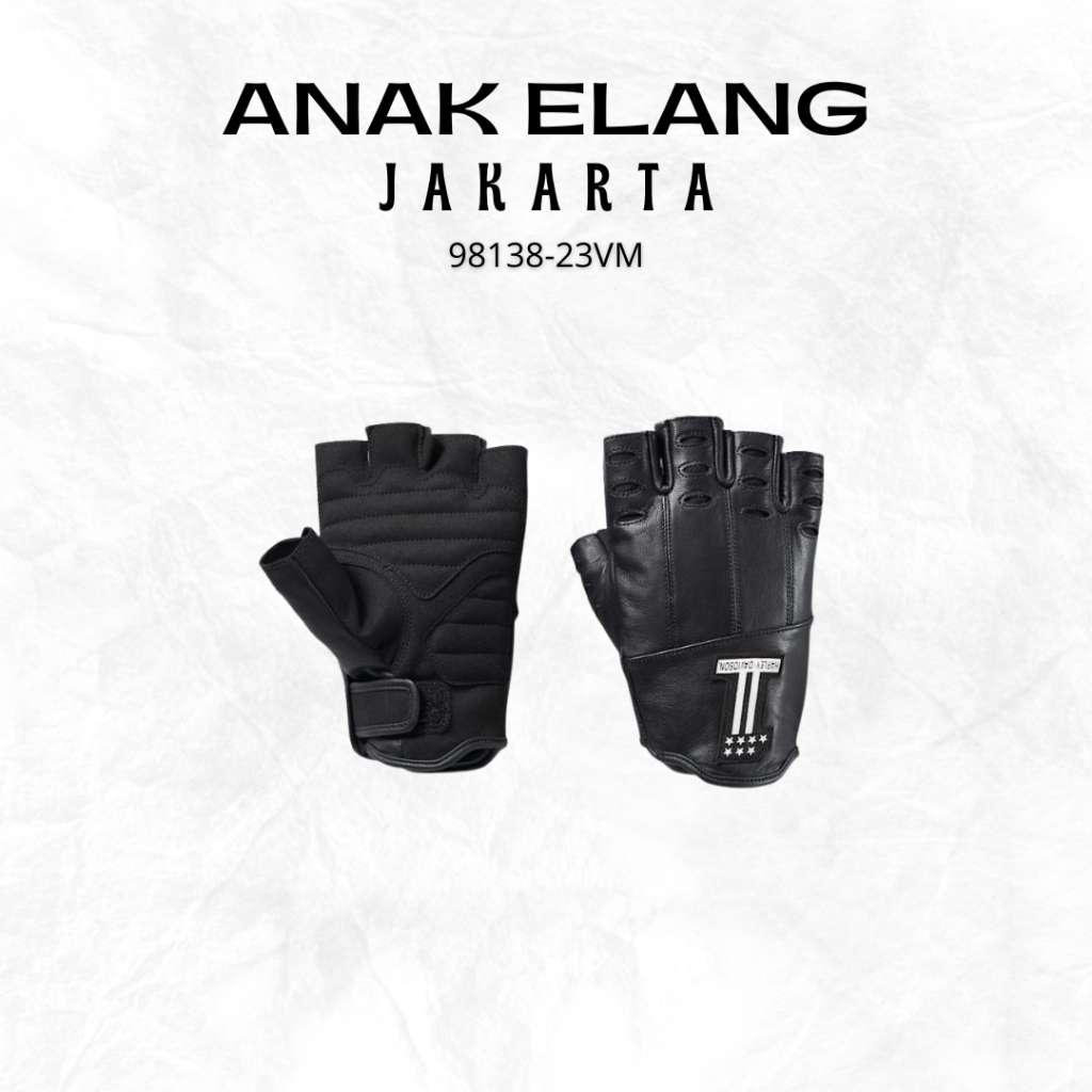 SARUNG TANGAN HARLEY PRIA HALF Men's Loyalist Fingerless Leather Gloves 98138-23VM
