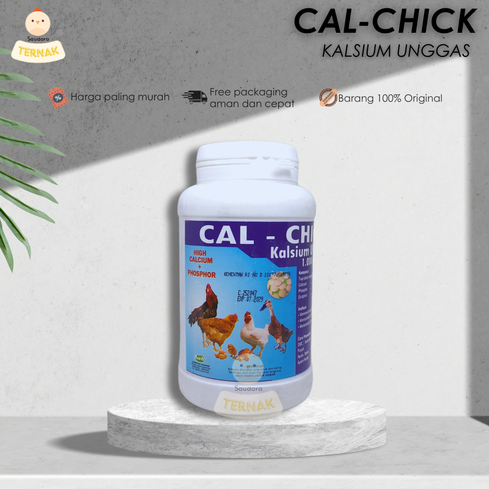 Kalk Ayam isi 25 Tablet Cal Chick Kalsium Penguat Tulang Ayam Bebek [SAUDARA TERNAK]