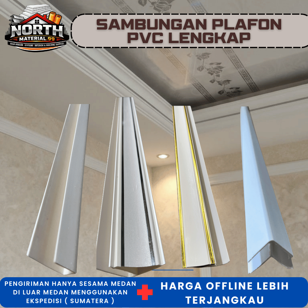 Plafon Pvc 4 meter - Lis Plafon pvc - List Motif Pvc