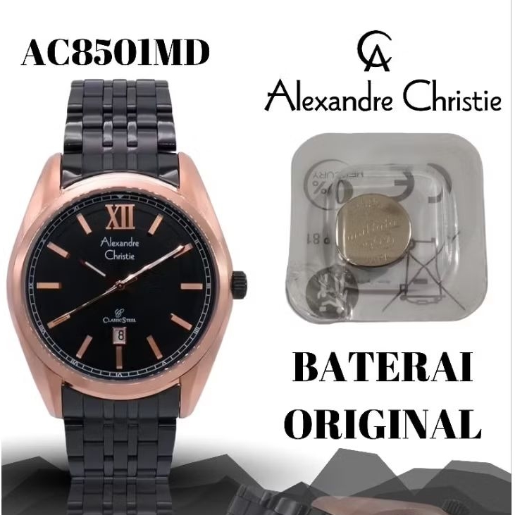 Baterai jam ALEXANDRE Christie original AC8501MD