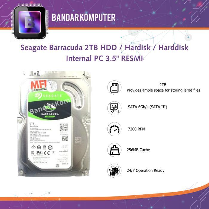 Seagate Barracuda 2TB HDD / Hardisk / Harddisk Internal PC 3.5" RESMI MFI