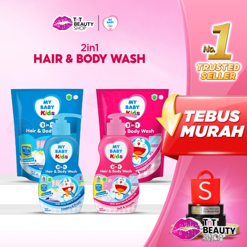 MY BABY Hair & Body Wash Series Sabun Bayi & Shampo 2in1 - TnT Beauty Shop