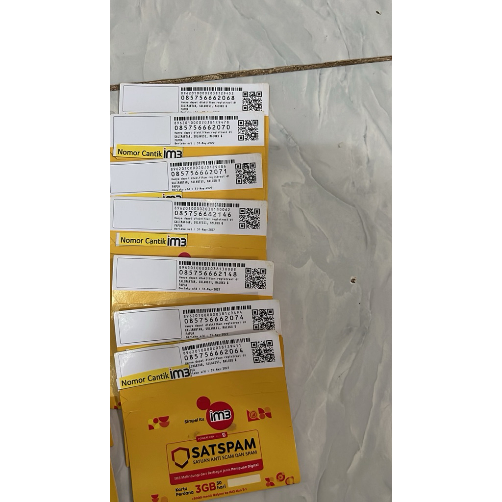 Nomor cantik triple 666 im3