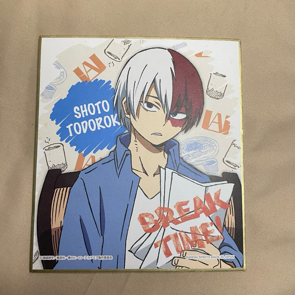 Todoroki Shoto My Hero Academia Shikishi Pajangan Offiial Merchandise BNHA