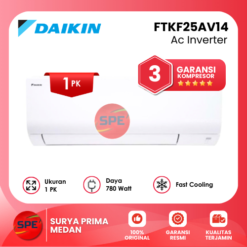 AC 1 PK DAIKIN EVO INVERTER MALAYSIA FTKF25AV14 GARANSI RESMI (MEDAN)