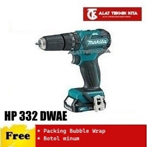MAKITA HP332DWAE mesin bor tangan baterai HP 332 DWAE cordless hammer drill