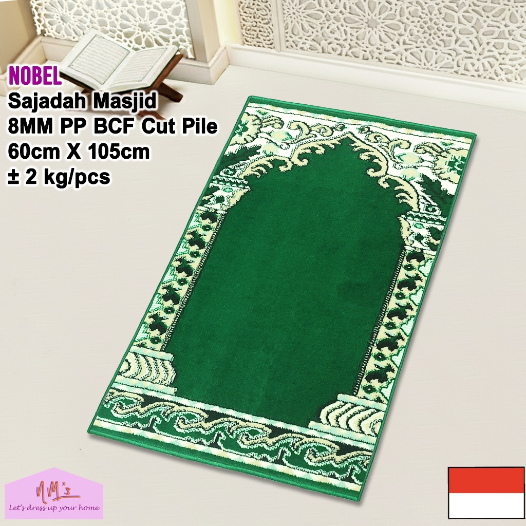 Sajadah sejadah shaf imam masjid mushola 60 cm x 105 cm motif pilar bulu tebal BCF modern minimalis 