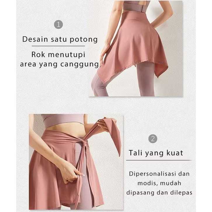 Rok Wanita Penutup Pinggul untuk Legging - Booty Cover Sporty Skirt Termurah di Shopee | Promo