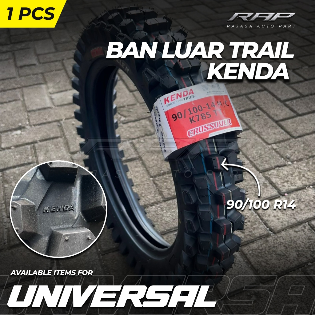 BAN LUAR KENDA CROSS RING 14/BAN KENDA CROSSOVER 90/100-14 KENDA CROSS K785 TUBELES