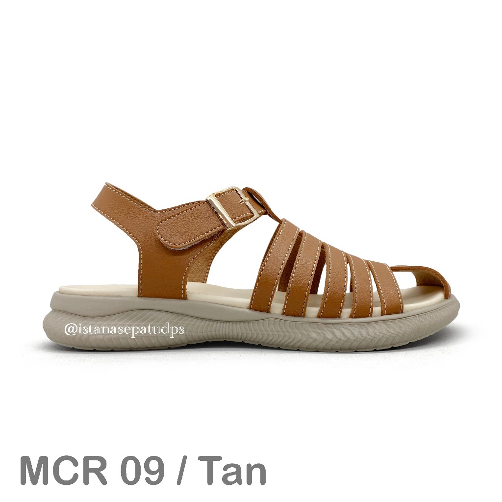 Sandal Kenip Wanita Vee Natally MCR 09, Tan, Nyaman dipakai