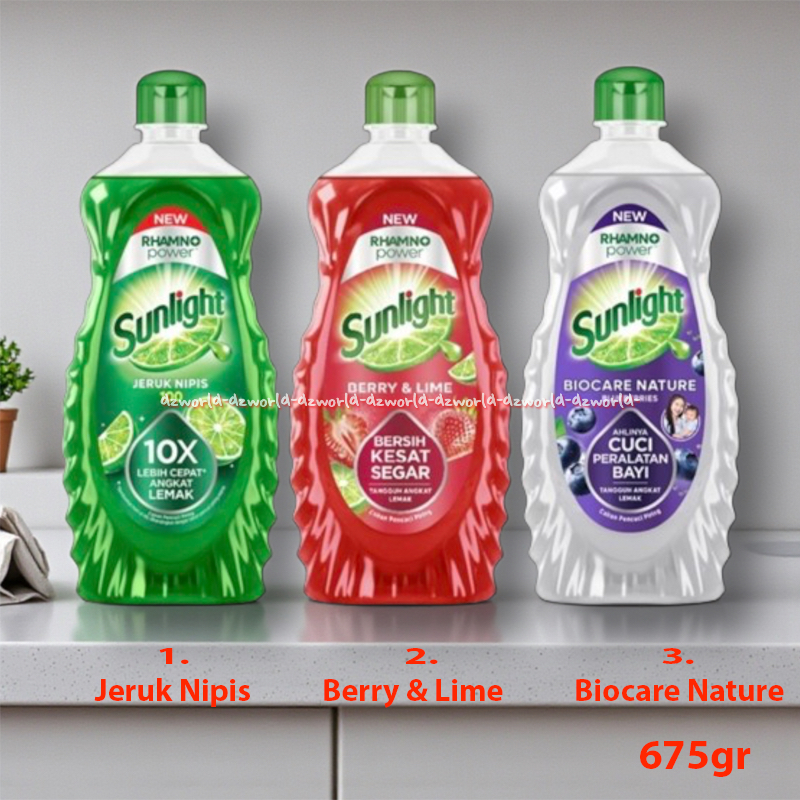 Sunlight 675gr Jeruk Nipis Berry & Lime Biocare Nature Rhamnp Power 10x Lebih Cepat Angkat Lemak Cai