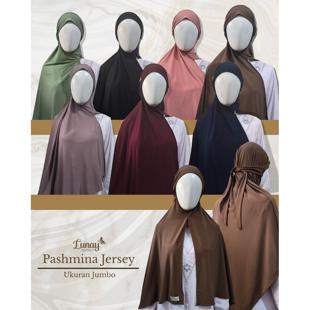 [LPSS1] Pashmina Instant Tali Jersey Jumbo | Hijab Wanita Instant Jumbo