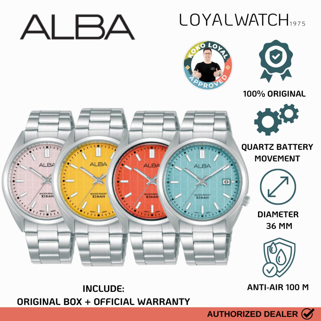 Jam Tangan Alba Gelato Wanita AG8M37 AG8M39 AG8M41 AG8M43 Stainless Steel Original Garansi Resmi