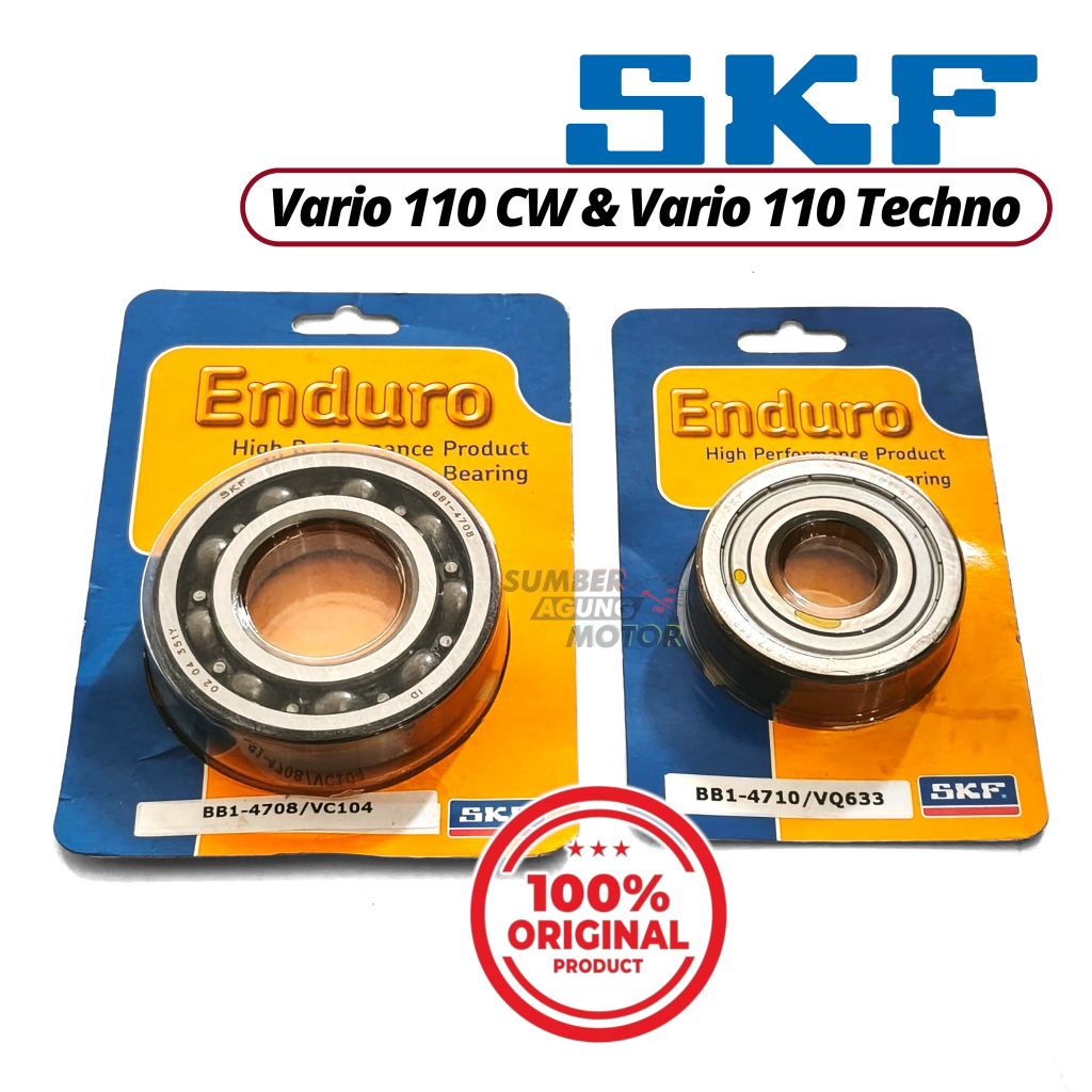 Bearing Laher Laker Kruk As Kanan Kiri Vario 110 CW Techno Karbu Original SKF Enduro