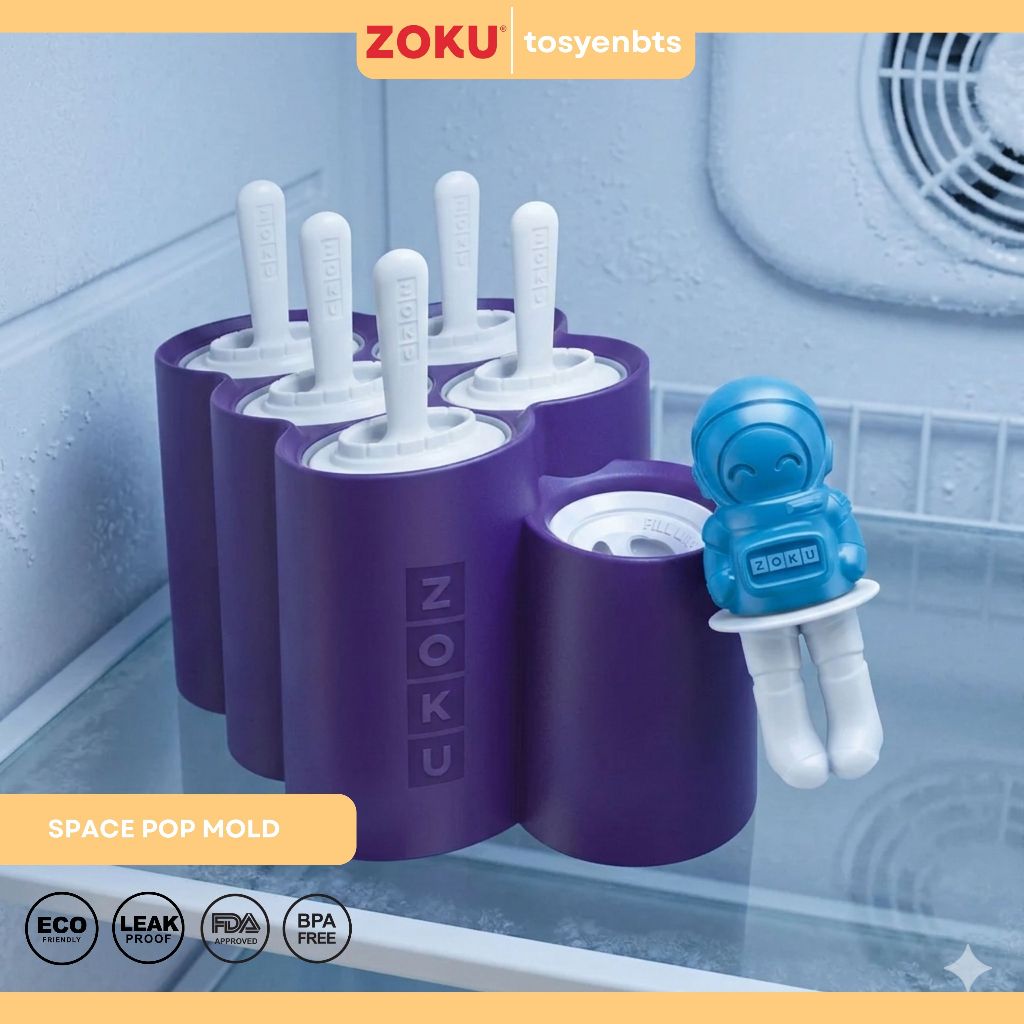 Zoku Space Pop Mold -  Cetakan Es Krim Karakter - Cetakan Es Krim Bentuk Space - Cetakan Es Krim Sil