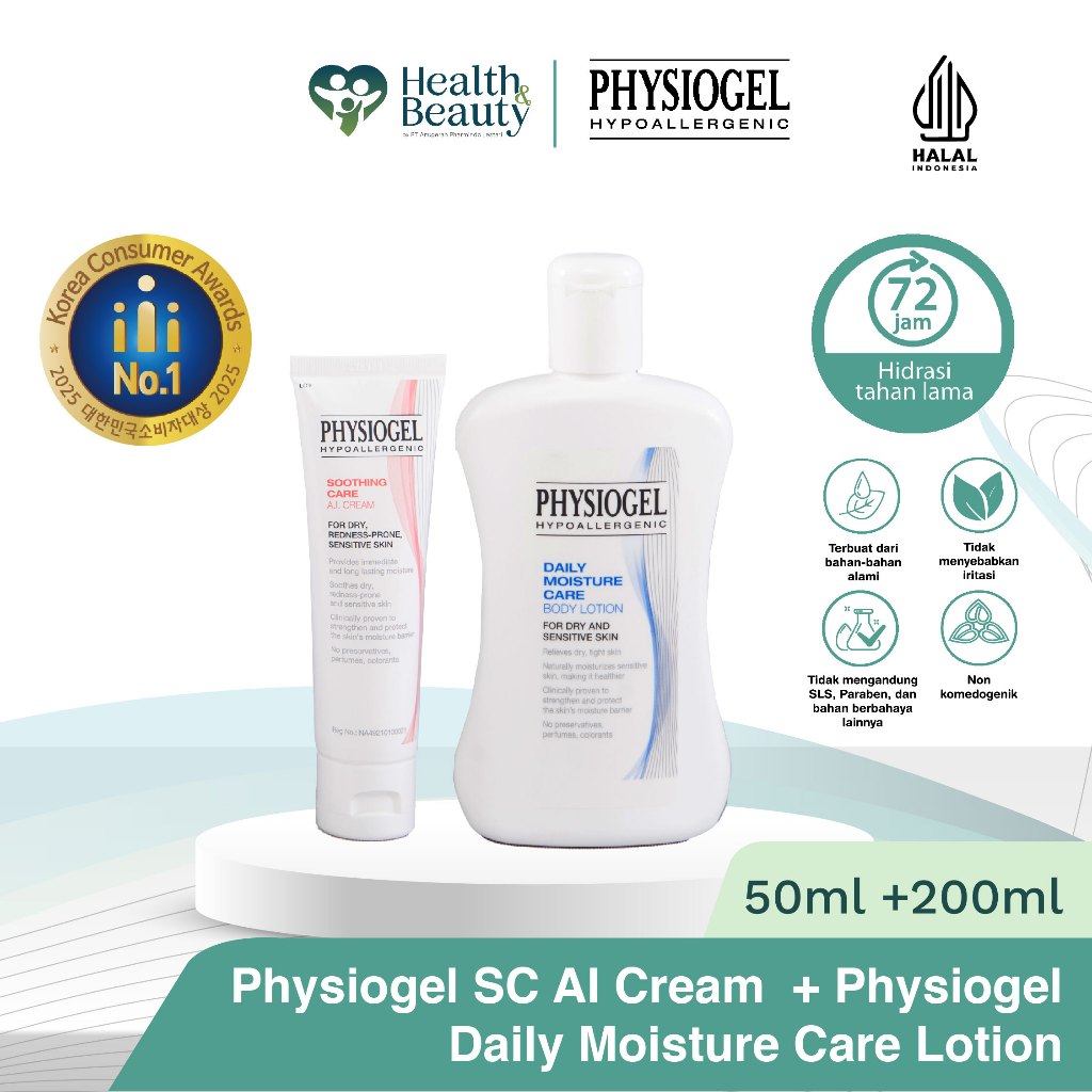 Physiogel SC AI Cream 50 mL + Physiogel Daily Moisture Care Lotion 200 mL