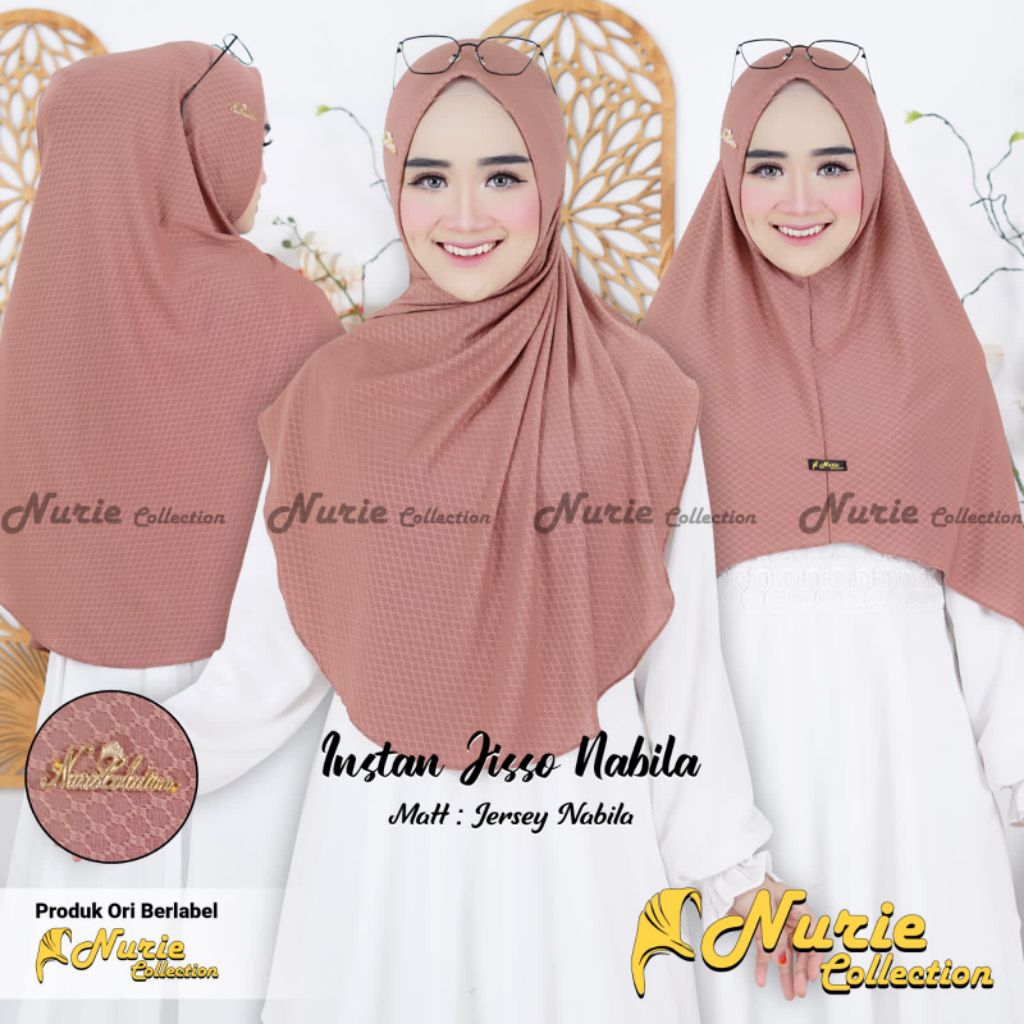 HIJAB NURIE INSTAN JISSO NABILA//HIJAB INSTAN DEWASA//HIJAB INSTAN