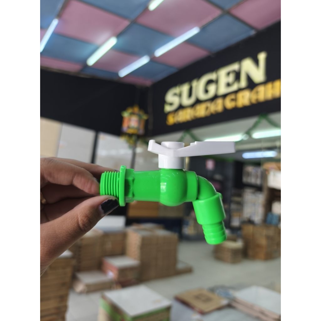 KRAN ISCO 1/2 INCH/ KRAN AIR MODEL ENGKOL ISCO/ KRAN TAMAN TEMBOK PLASTIK