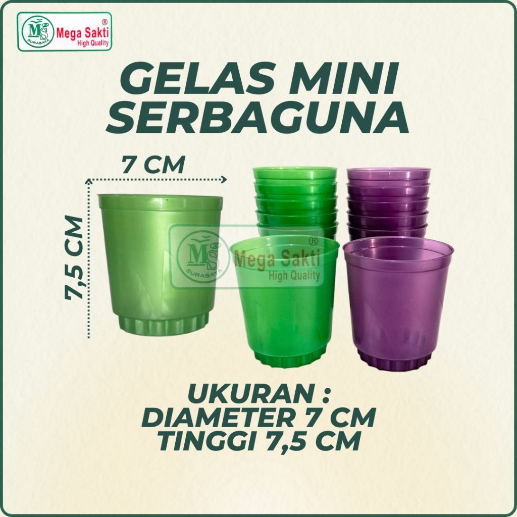 (ISI 1 PCS) GELAS MINI PLASTIK / GELAS JAMU PLASTIK / GELAS KOPI PLASTIK / GELAS KOPI PLASTIK / GELA