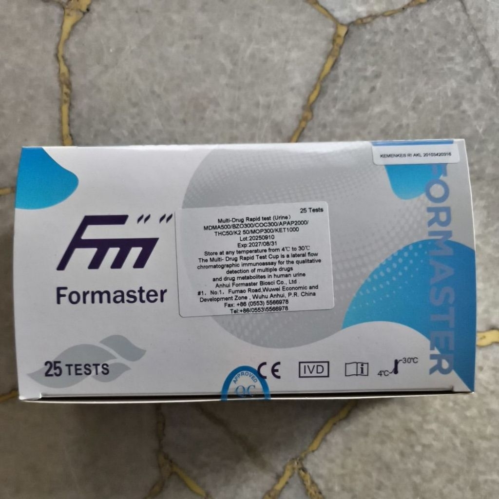 Formaster Multi Drug Rapid Test 8 Parameter ( Urine ) Kemenkes AKL