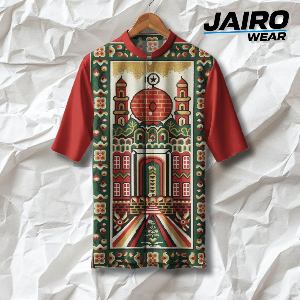 JAIRO Kemaja Ramadan Fashion Beauty Motif Sajadah Retro Fullprint | JR-KOKO10