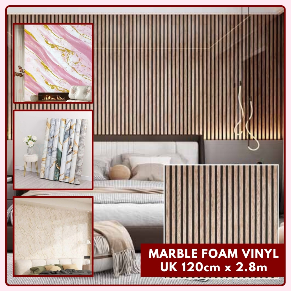 Wallfoam Marble Marmer Roll PVC Wallfoam Marbel Vinyl Stiker Lemari Cabinet Granit Foam Estetik