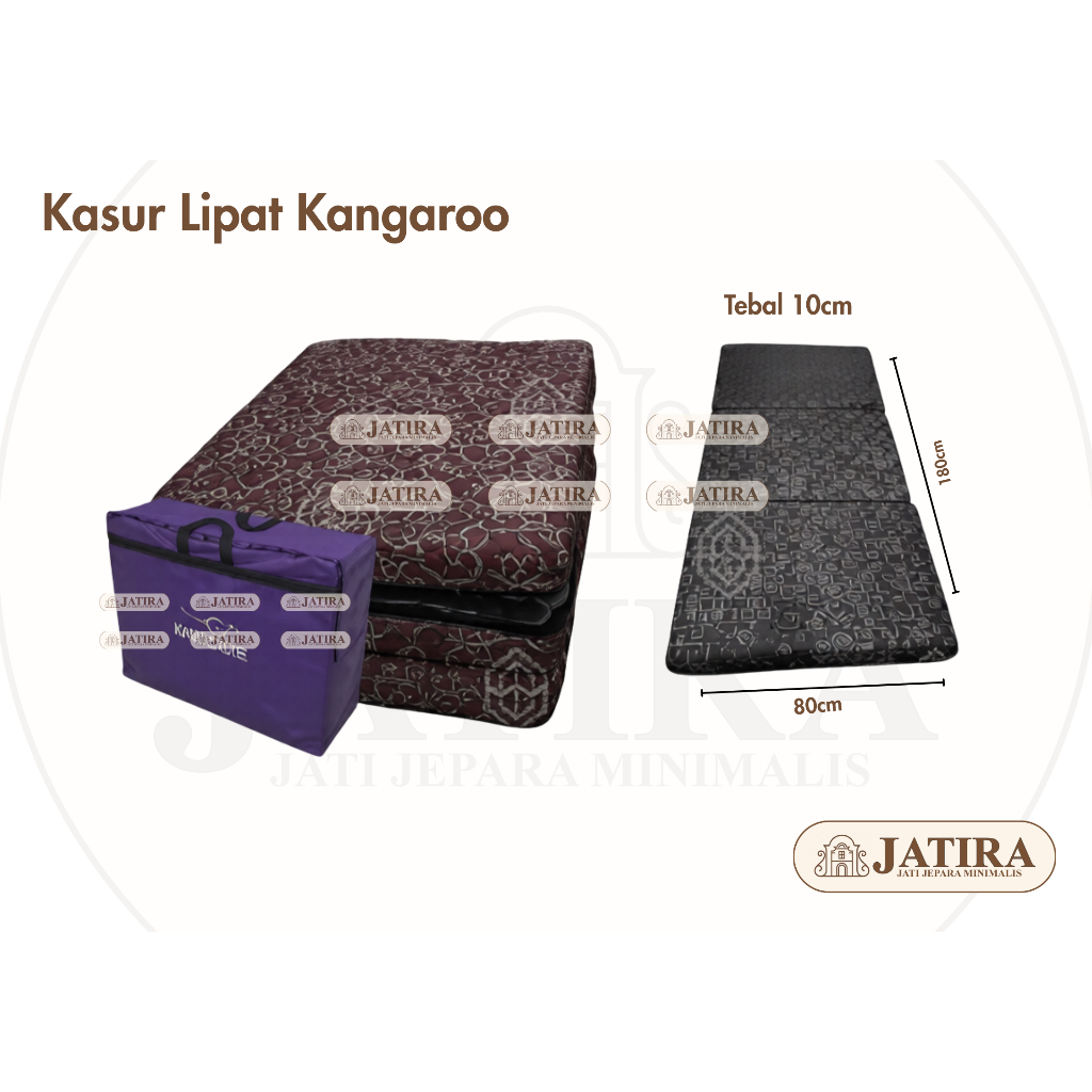 Kasur Busa Lipat 3 Kangaroo | Matras Lipat Minimalis | Kasur Murah Palembang