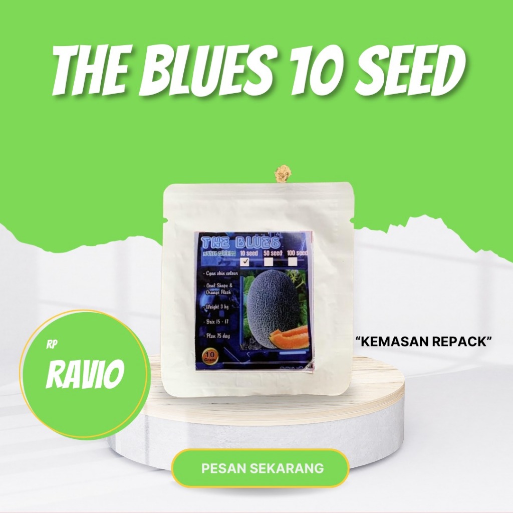 Benih Melon THE BLUES Hami Repack Isi 10 Biji Melon