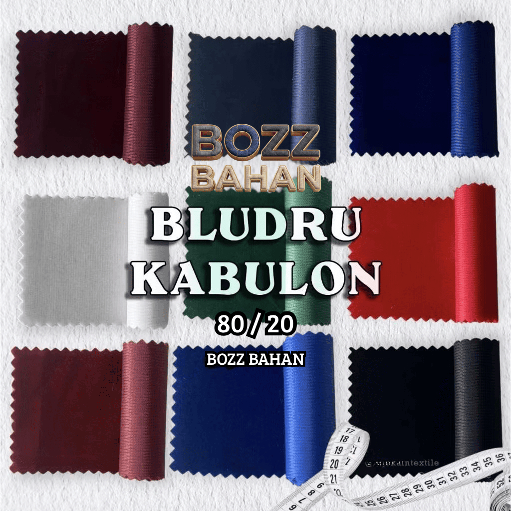 Kain Bahan Kabulon Bludru 80% / 20% (Per Roll 25 Yard)