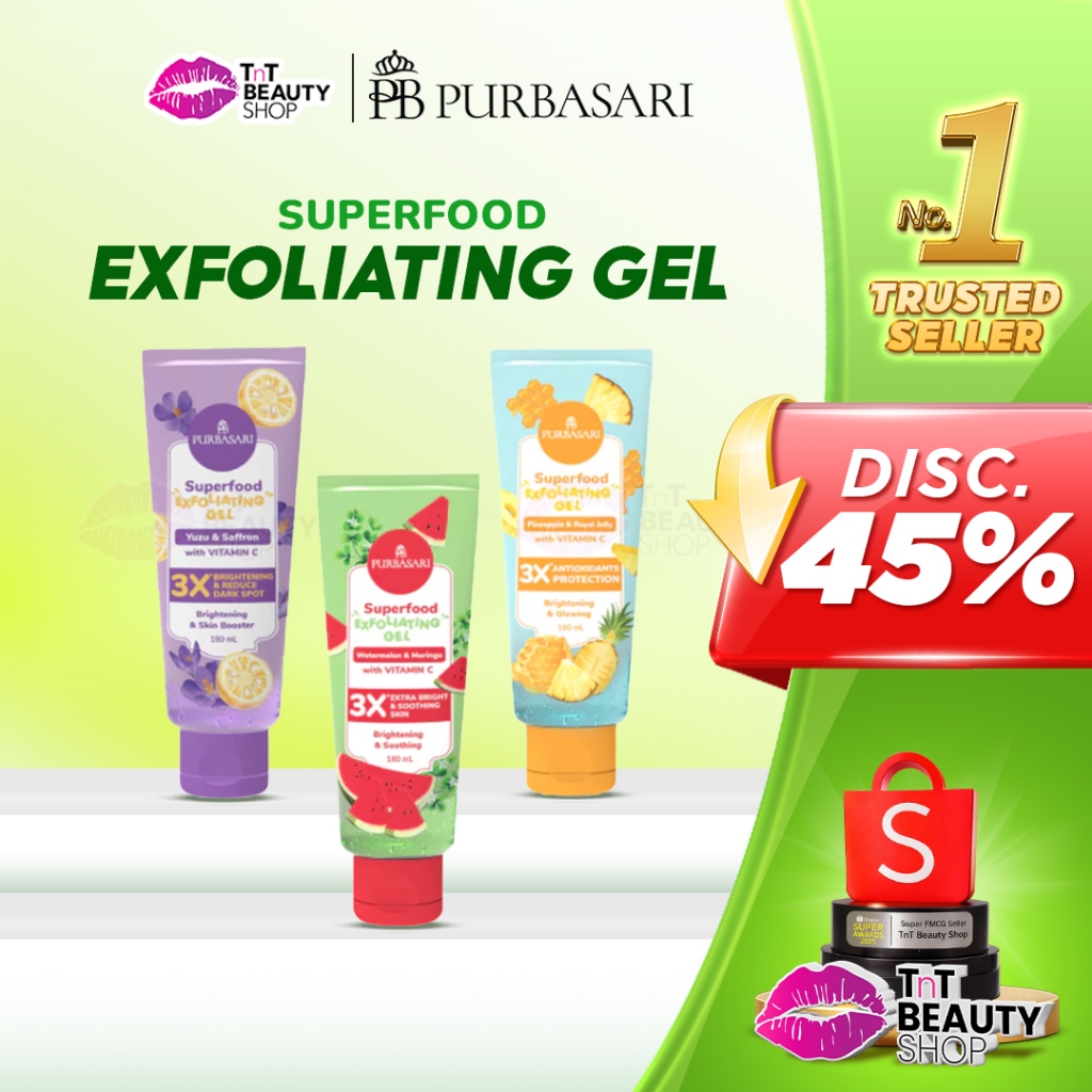 Purbasari Superfood Exfoliating Gel Peeling Badan Lulur Pencerah | TnT Beauty Shop