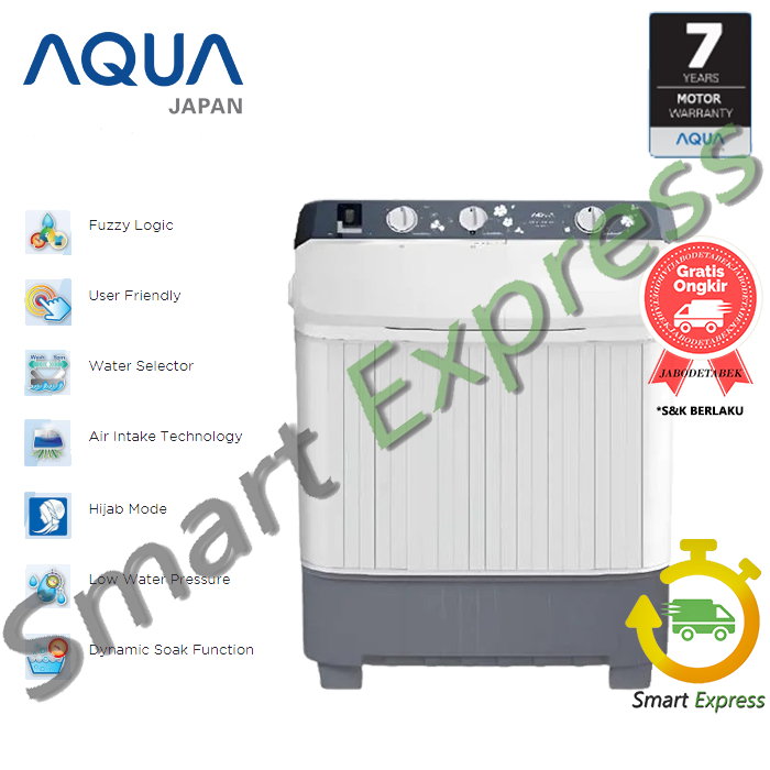 Mesin Cuci AQUA QW8011HT / QW 8011HT / QW 8011 HT - (2 TABUNG / 8 KG)