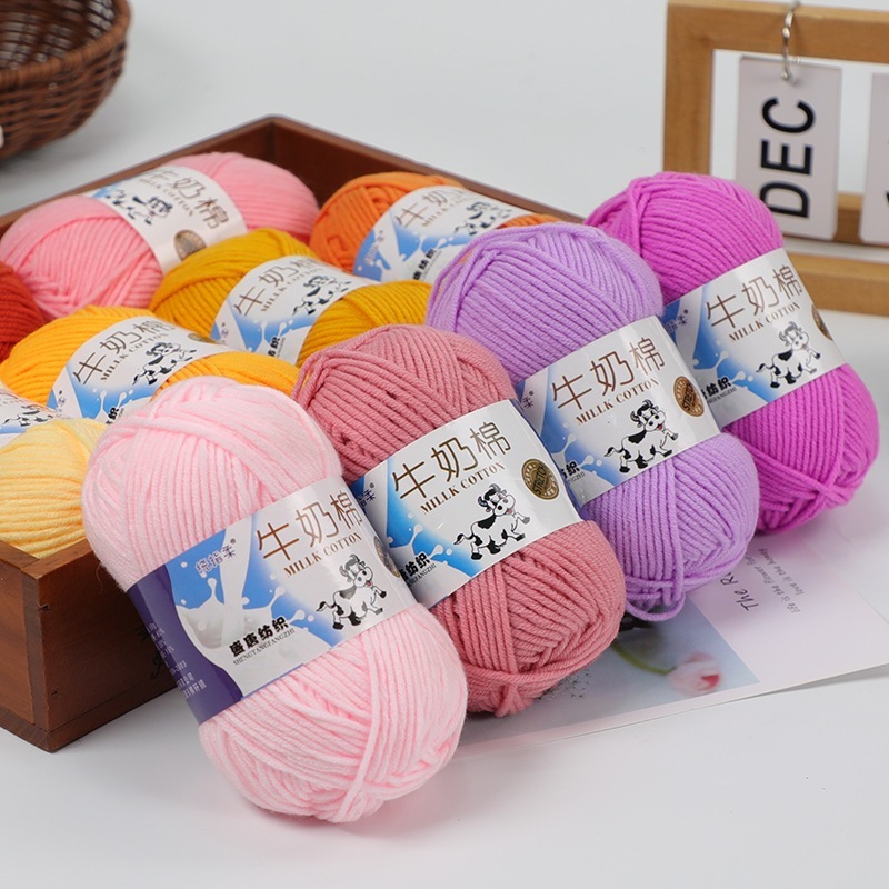 BENANG RAJUT KATUN MILK COTTON 5PLY IMPOR / BENANG RAJUT KATUN MILK COTTON 5PLY SUSU