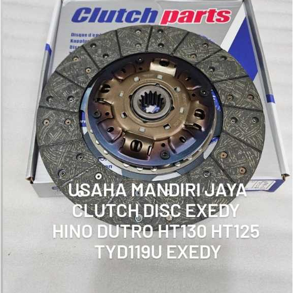 CLUTCH DISC EXEDY HINO DUTRO HT130 HT125 TYD119U EXEDY PLAT KOPLING EXEDY