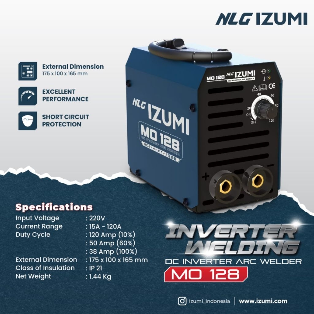 Mesin las Izumi MO 128 120 160 Inverter Welding 450-900watt -Daiden