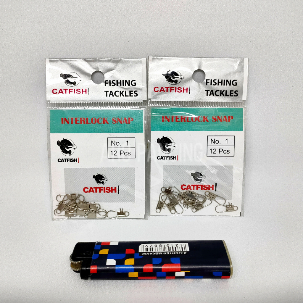 Catfish Interlock Snap Size 1 | Snap Pancing Stainless Steel | Pengait Lure Pancing Kuat | Aksesoris