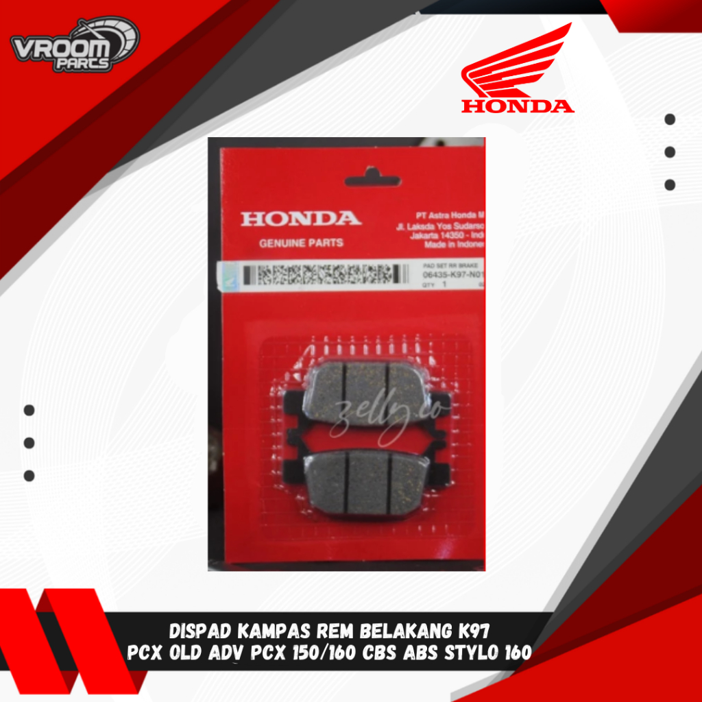 DISPAD KAMPAS REM BELAKANG K97 PCX OLD ADV Honda PCX 150 / PCX 160 / CBS / ABS STYLO 160 ABS