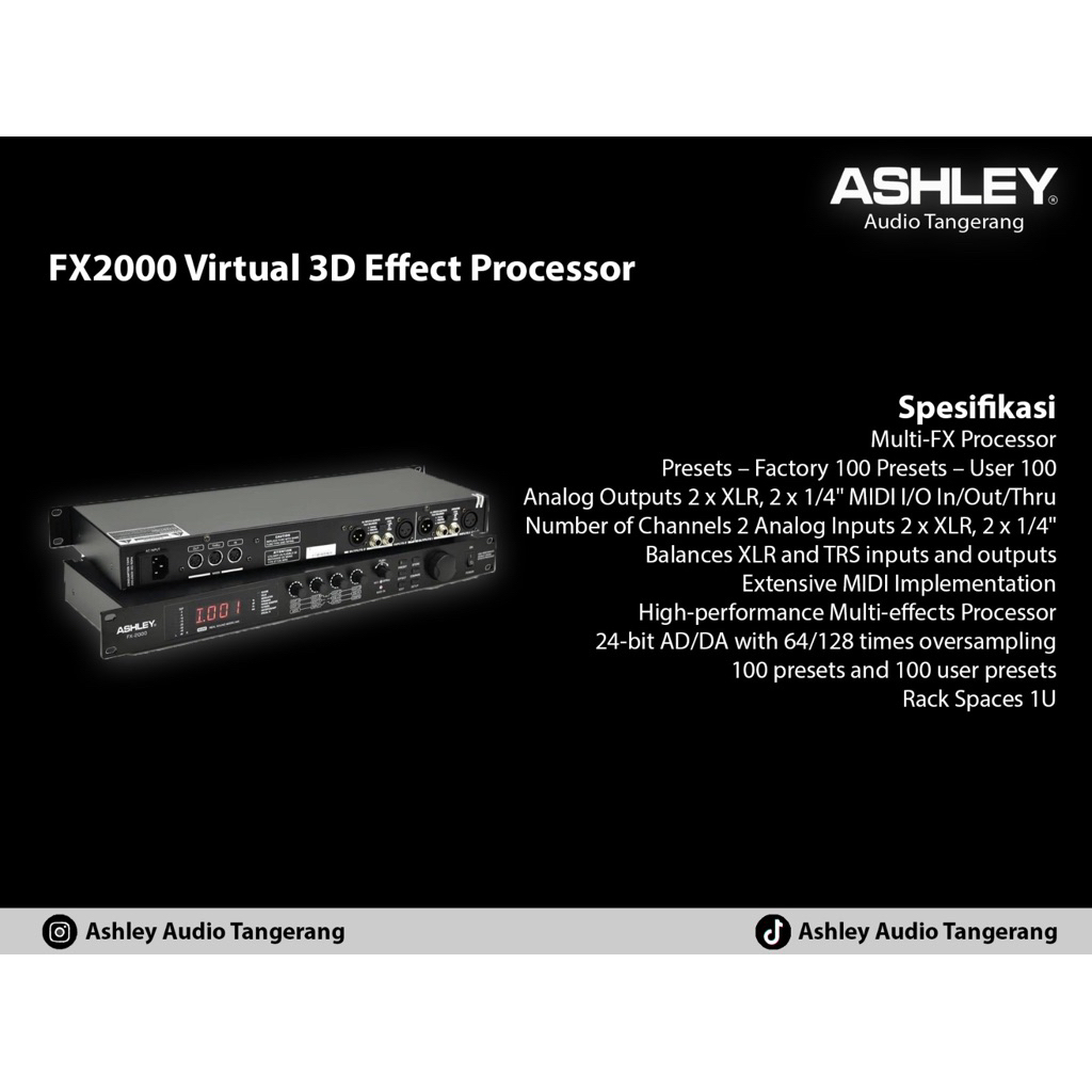 EFEK VOCAL ASHLEY FX2000 ORIGINAL BERGARANSI RESMI ASHLEY