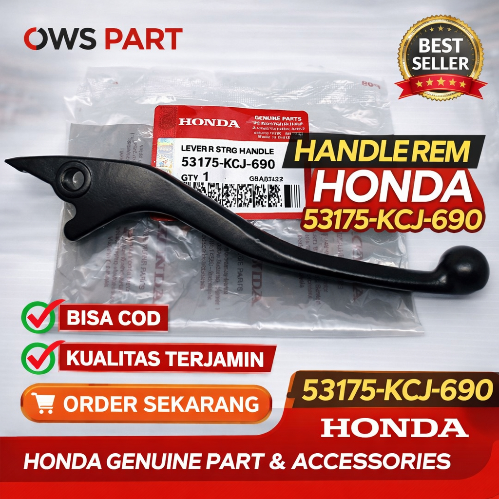 53175-KCJ-690 Handle Rem Kanan Lever R Handle Honda Tiger / Mega Pro / Revo Lama