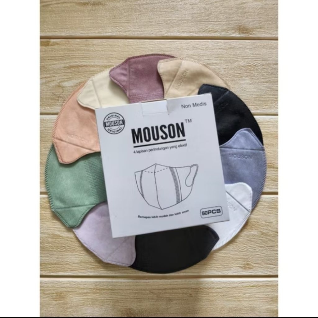 Masker Mouson Duckbill Earloop Mix Masker Mouson Mix  4ply 50pcs