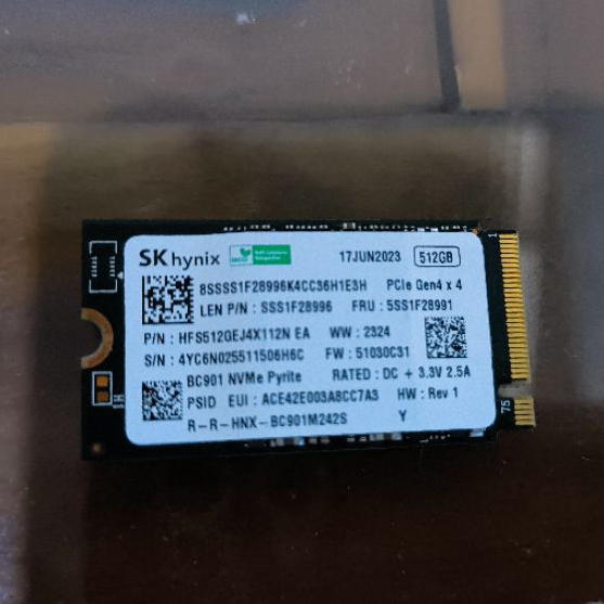 SSD SK hynix PCIe NVME 512GB Gen4 x4