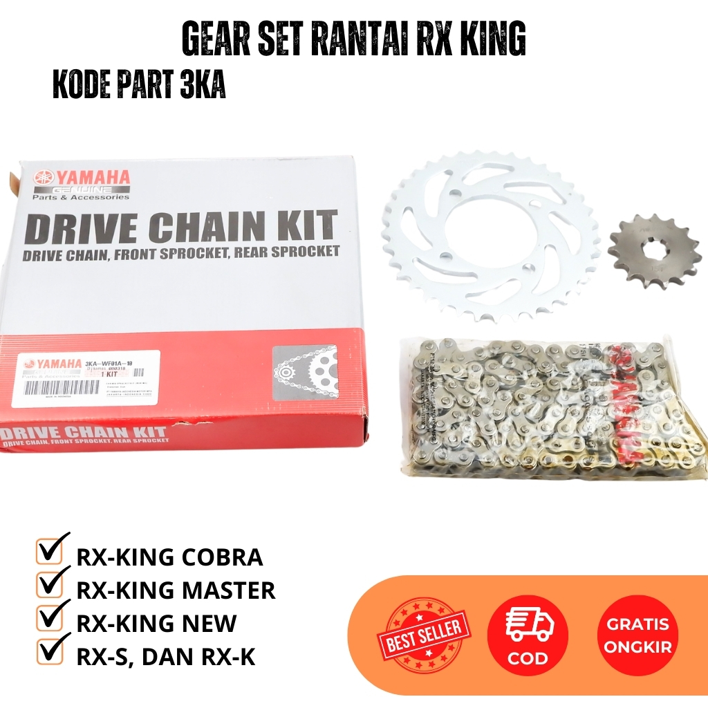 Gear Set RX King Original Gir Set Rantai Yamaha RX King RX S GearSet 3KA Original